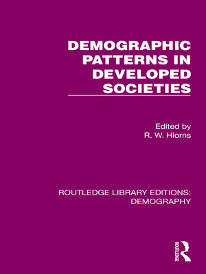 cover image of Demographic Patterns in Developed Societies